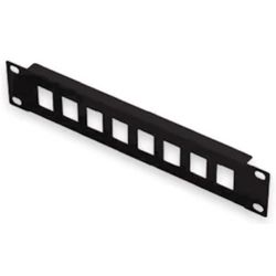 Lanview patchpanel, 10"  1 U, 8 portar obestyckad, svart